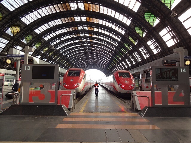 ミラノ中央駅のユーロスター