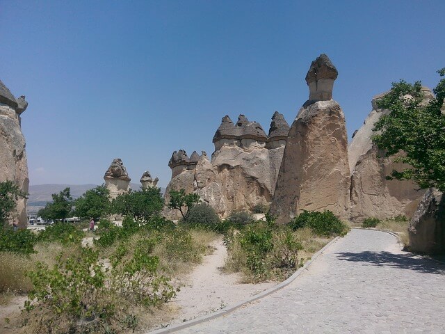 トルコのカッパドキアのキノコ岩