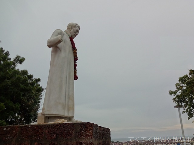 マラッカのセントポール教会のザビエル像